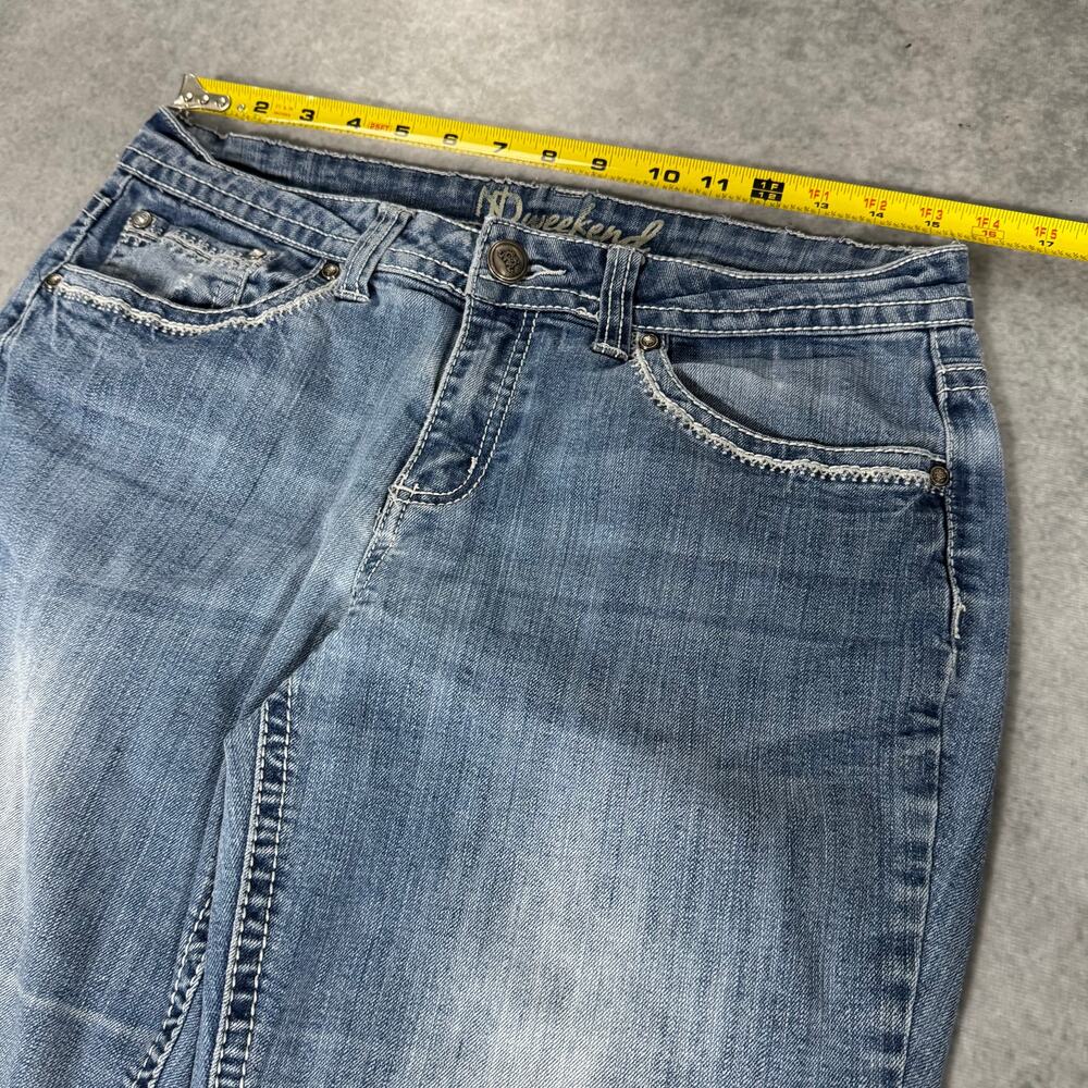 ND Weekend Wing Embellished Bootcut Blue Denim Stretch Womens Jeans - Size: 10 - Picture 5 of 11